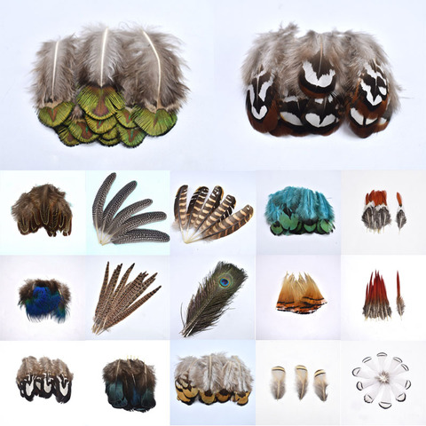 Plumas de faisán de avestruz Natural al por mayor para manualidades DIY plumas de pavo real para hacer joyas para decorar el hogar ► Foto 1/6