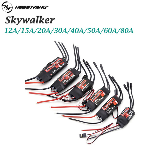 Hobbywing Skywalker 15A 20A 30A 40A 50A 60A 80A velocidad ESC controlador con UBEC/con/enchufe POR AVIONES RC helicóptero ► Foto 1/2