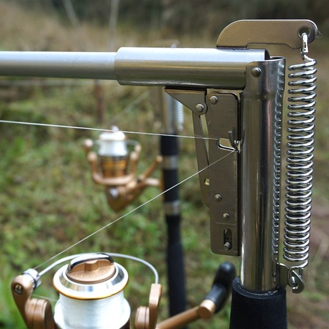 Caña de pesca automática de alta calidad 1,8 M 2,1 m 2,4 m 2,7 m mar río lago acero inoxidable caña de pescar giratoria telescópica ► Foto 1/6