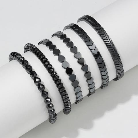 Pulsera de cuentas curativas de terapia magnética para hombres y mujeres, brazalete efectivo de piedras negras para pérdida de peso, joyería para artritis ► Foto 1/6