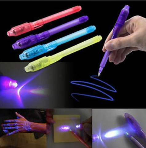 Rotuladores mágicos 2 en 1 para escuela y oficina, Combo de luz UV negra, papelería creativa, rotulador fluorescente de tinta Invisible, 1 Uds. ► Foto 1/6