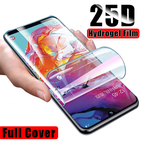 Hidrogel de película para Samsung Galaxy S9 S10 Plus protector de pantalla para Samsung A6 A7 A8 A9 Plus 2022 S10E S10 Lite película suave ► Foto 1/6