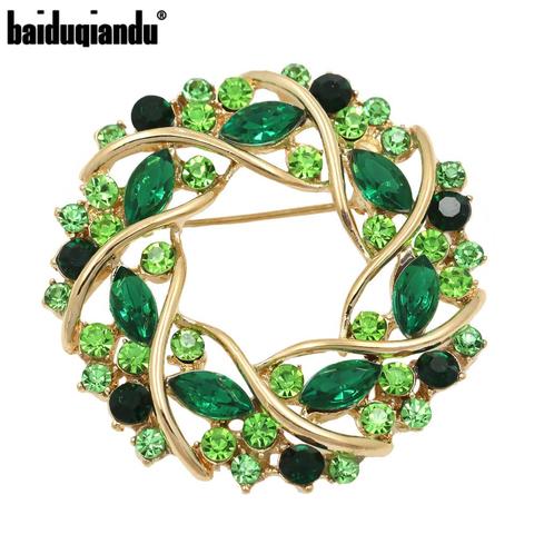 Venta directa de fábrica de las mujeres de diamantes de imitación de cristal broche en forma de guirnalda en 5 colores gratis DHL/EMS/orden de entrega $100 + ► Foto 1/6