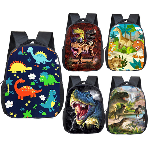 Mochilas de dinosaurios 3D de 12 pulgadas para niños, mochilas escolares para bebés y niños pequeños ► Foto 1/6