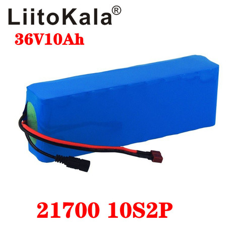 LiitoKala-Batería de alta potencia para bicicleta eléctrica, pila de 36V, 10ah, 21700, 5000mah, 10S2P, 500W, BMS ► Foto 1/5