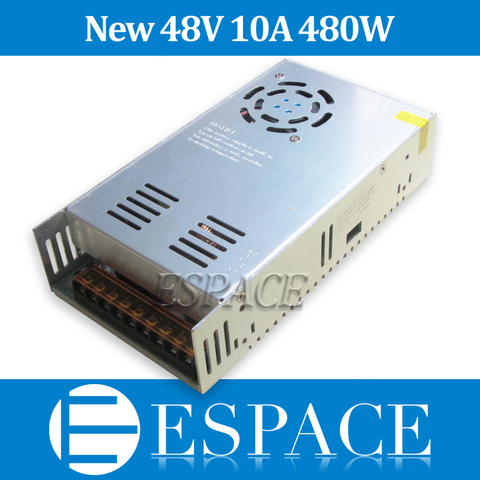 Nuevo modelo 48V 10A 480W controlador del interruptor de la fuente de alimentación para tira LED AC 100-240V entrada a DC 48V envío gratis ► Foto 1/3