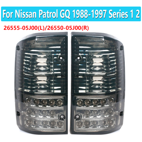 1 par para Nissan Patrol GQ 1988 serie 1988-1997 1 2 26555-05J00 rojo y ahumado parte trasera izquierda/derecha luz lámpara de freno ► Foto 1/6