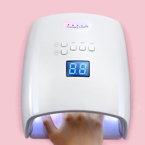 Lámpara UV recargable para uñas con batería integrada, secador de esmalte de Gel S10 inalámbrico, lámpara LED para manicura y pedicura, 48W ► Foto 1/6