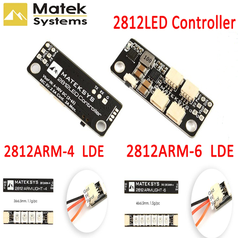 4 PC Matek System 2812ARM-4 /WS2812ARM-6 5V WS2812 tira de LED RC noche luz w/ 4 lámparas o 6 lámparas para RC Drone FPV Racing ► Foto 1/6