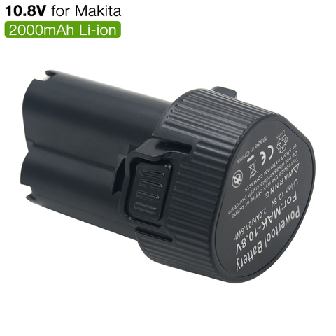 Herramientas Eléctricas de iones de litio de 10,8 V y 2000mAh, batería recargable para Makita BL1013, TD090D, DF030D, CL100D, taladro, destornillador, baterías ► Foto 1/6