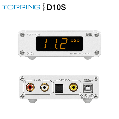 TOPPING D10s ES9038Q2M Digital DAC USB y amplificador de XMOS XU208 PCM 384kHz DSD256 de Audio de alta fidelidad, ► Foto 1/6