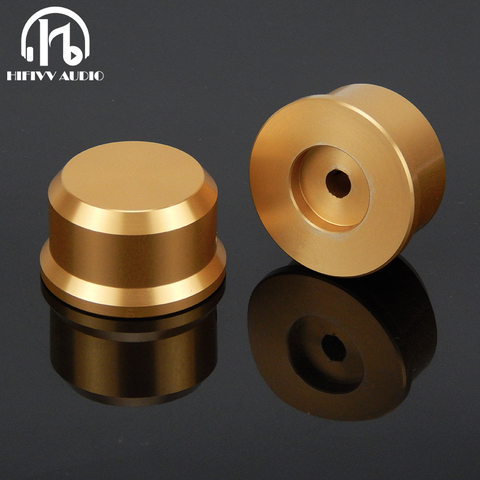 Perilla de volumen de aluminio para amplificador, perilla de resistencia potenciómetro de 38mm de diámetro y 22mm de altura, color dorado y plateado ► Foto 1/6