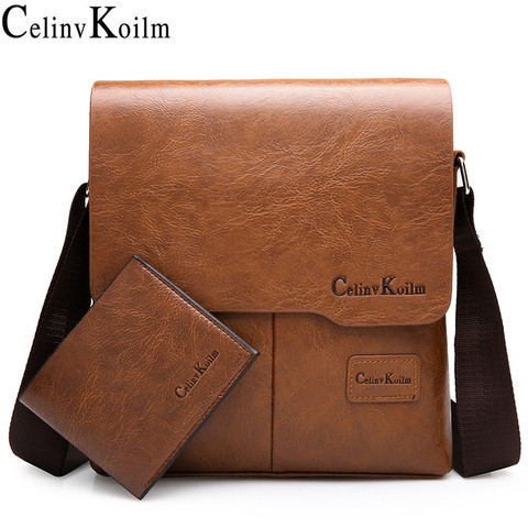 Celinv Koilm-Bolso de hombro tipo bandolera de cuero para hombre, famosa marca de negocios, gran oferta ► Foto 1/6