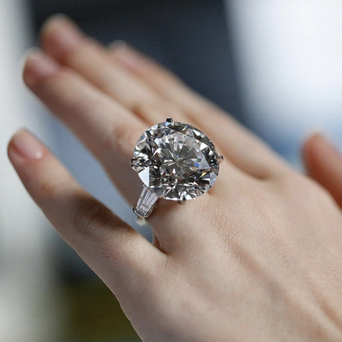 Anillo solitario de corte redondo de Sona cz de 6 quilates, anillo de compromiso de Plata de Ley 925, anillos de banda de boda para mujer, joyería nupcial lujosa para fiesta ► Foto 1/2