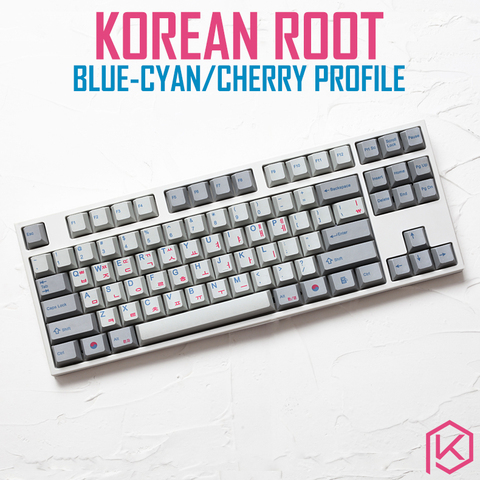 Kprepúblico-idioma DE LA FUENTE DE COREA DEL 139, perfil de letra de cereza, tinte azul cyan Sub Keycap PBT gh60 xd60 xd84 tada68 87 104 ► Foto 1/4