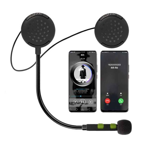 VCOROS-auriculares con Bluetooth 5,0 para teléfono, MP3 y GPS, intercomunicador manos libres para Moto, Universal, capacete ls2, AGV, HJC ► Foto 1/6