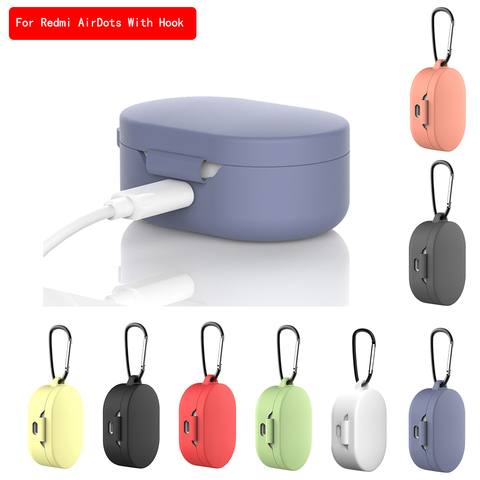 ¡Novedad de 2022! Funda de silicona con hebilla para Xiaomi Redmi Mi AirDots, funda AirDots Air Dots, fundas con Bluetooth inalámbrico, carcasa suave de TPU ► Foto 1/6