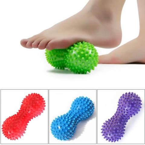 Bola de masaje de cacahuete para ejercicio deporte Yoga, pelota para aliviar el estrés corporal, PVC, resistente, masajeador muscular con pinchos para pies, punto de activación ► Foto 1/6