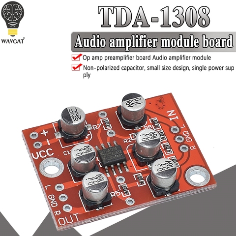 Mini amplificador de auriculares, módulo amplificador de audio TDA1308, tablero amplificador de etapa frontal de bajo voltaje ► Foto 1/6