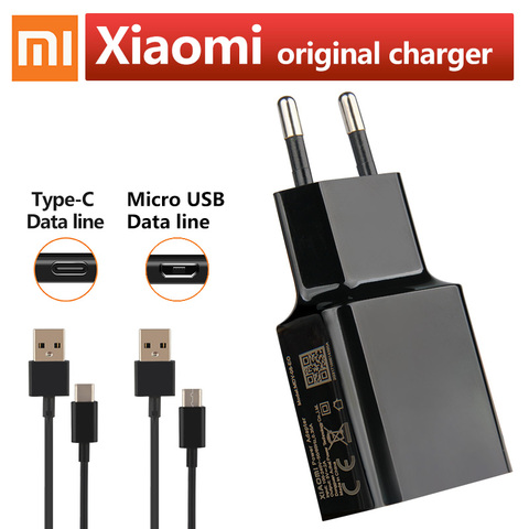 Xiaomi Original cargador 5V 2A micro Cable USB tipo C para Xiaomi Redmi 3S 3X nota 3 PRO Redmi 8 8A 6A Mi9 Mi 8 6 5S Mix3 cargador ► Foto 1/6