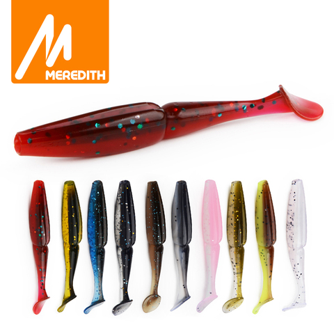 Meredith loco ojo morado 10 uds 6g 9cm suave señuelo sábalo señuelo de pesca de silicona suave cebos carpa Wobblers para aparejos de pesca ► Foto 1/6