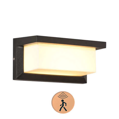 Lámpara LED de pared impermeable para exteriores, Sensor de movimiento de Radar, luz led para exteriores, luz para porche, luces de pared para patio y jardín, iluminación para exteriores ► Foto 1/6