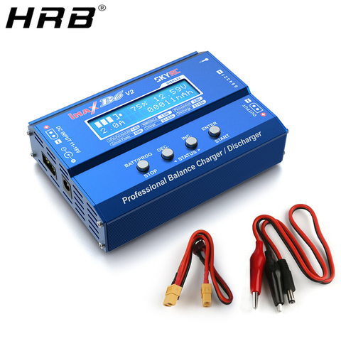 Skyrc iMax-cargador iMax B6 V2 Lipo LiHV NiMh LiFe, batería de equilibrio, pantalla LCD, piezas de control remoto, 60W, 6A, descargador con cable de carga de enchufe XT60 ► Foto 1/6