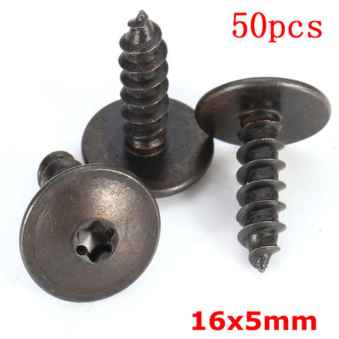 Juego de 50 unids/set de cubierta de motor, protector contra salpicaduras, arco de rueda, tornillos de sujeción, Clips universales para VW, Audi, 5x16mm ► Foto 1/5