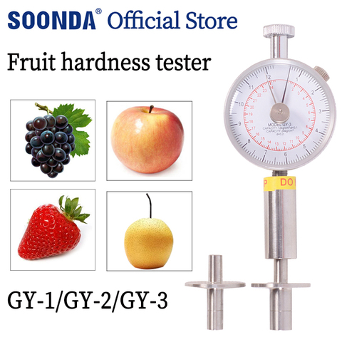 Portátil puntero probador de la dureza de la fruta GY-3 fruta penetrómetro para las manzanas peras uvas naranjas GY-2 GY-1 fruta Sclerometer ► Foto 1/6