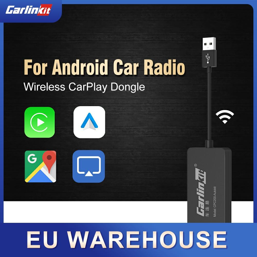 Carlinkit llave electrónica inalámbrica CarPlay para Android, automática, para pantalla de sistema Android, enlace inteligente, Autokit, compatible con mapa Mirror link ► Foto 1/6
