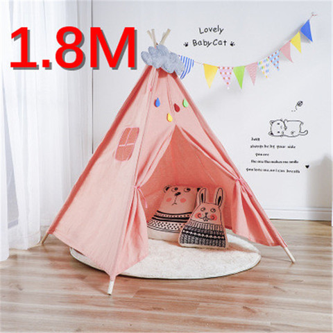 AYRA-tienda de campaña grande de 1,8 M para niños, carpa triangular de algodón y lona, casa de juegos para niñas ► Foto 1/6