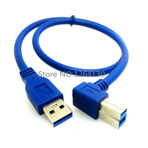 Cable USB 3,0 A macho A derecho de ángulo de 90 grados, conector macho tipo B, AM/BM, de impresora de alta velocidad, 0,3 m/0,6 m/1m/1,8 m/3.m ► Foto 1/5