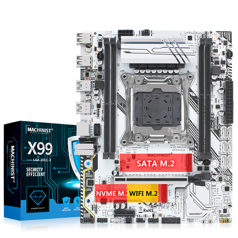 Placa base de escritorio X99 LGA 2011-3 con doble ranura M.2 NVME, compatible con cuatro canales, DDR4, ECC, SATA3.0, USB 3,0, X99-K9, placas base ► Foto 1/6