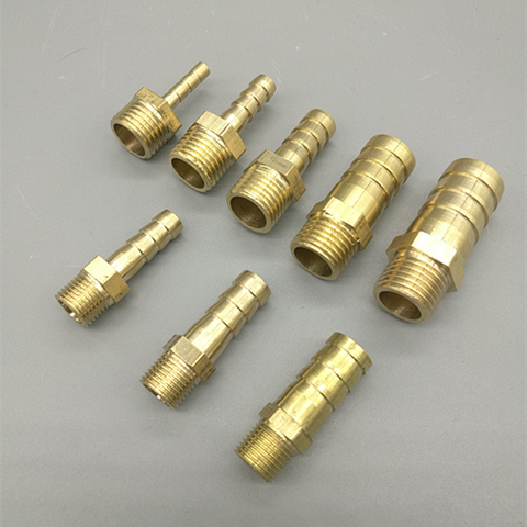 Conector de tuberías de latón, 4mm, 6mm, 8mm, 10mm, 12mm, 19mm, lengüeta de manguera de cola, 1/8 