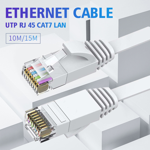 10m/15m Cable Lan Ethernet Cable UTP RJ 45 Cable de red para Cat6 Compatible con Cable de conexión para módem Cable de enrutador Ethernet ► Foto 1/6