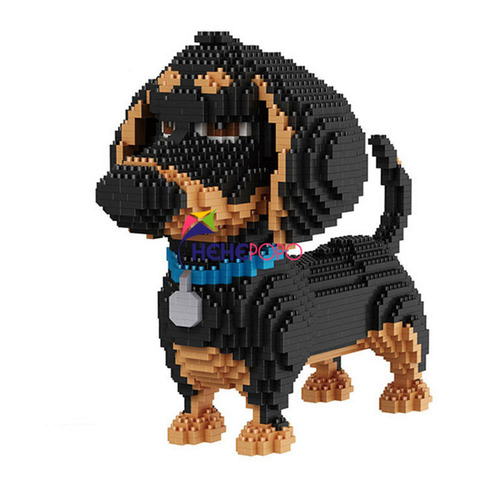 2100 Uds 16014 gran oferta de perro de dibujos animados Mini perro de bloques modelo juguetes de bloques de construcción para niños regalos perro bloques de construcción ► Foto 1/6