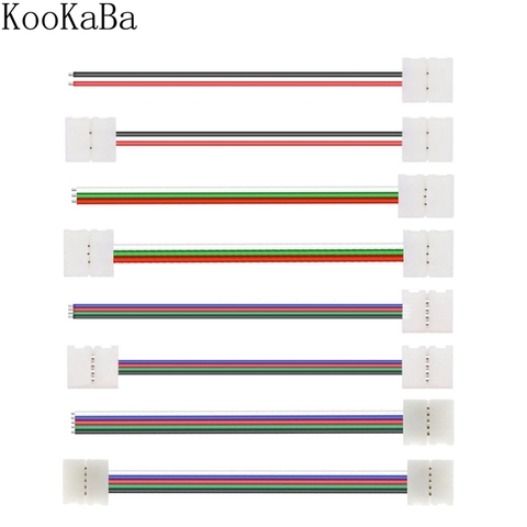 5-50 uds/2/3/4/5Pin LED conector doble Clip de Cable conector para 3528 WS2811 WS2812 5050 RGB RGBW tira de LED RGBWW Luz ► Foto 1/6