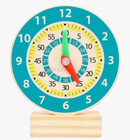 Reloj para estudiantes de escuela primaria, reloj modelo para niños, material de enseñanza de matemáticas, reloj de primer grado para estudiantes ► Foto 1/1