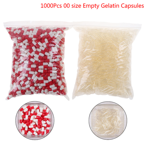 1000 Uds 0 tamaño 1 talla 2 tamaño de color duro gelatina cápsulas vacías cápsulas huecas de gelatina a o separados cápsulas ► Foto 1/6