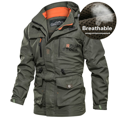 Chaquetas tácticas de estilo militar para hombre, chaqueta con capucha de secado rápido transpirable, multibolsillo, impermeable, rompevientos, abrigos del ejército ► Foto 1/6