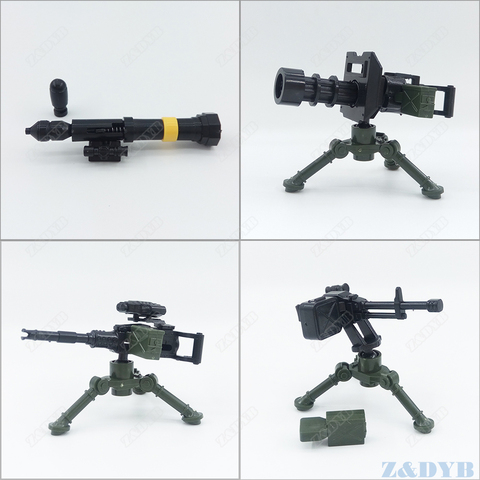 De la máquina pesada armas de armas militares Bazooka soldados del ejército modelo de construcción de bloques de ladrillo armas WW2 policía Legoed juguete para los niños ► Foto 1/6