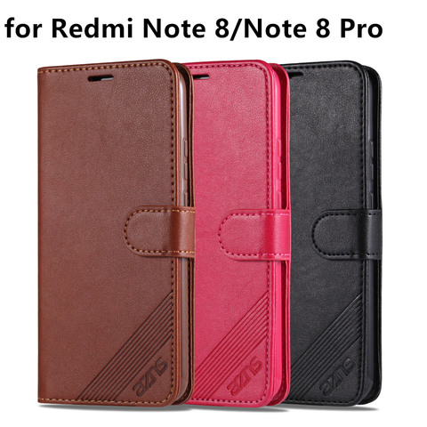 AZNS Funda de cuero de Pu para Xiaomi Redmi Note 8 Pro 8T Nota 9 Pro Max 9s Note9 4G 5G protector cubierta de libro funda ► Foto 1/6
