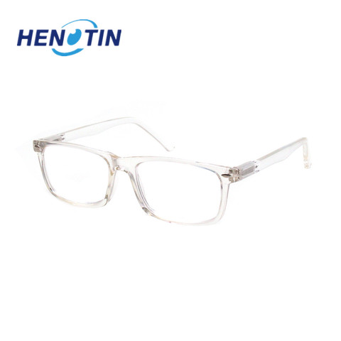 De moda transparente ojo marco Anti-gafas de lectura para vista cansada redonda de plástico lector ► Foto 1/4