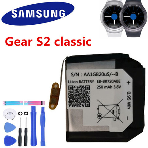 Batería de repuesto Original para reloj inteligente Samsung Gear S2 classic SM-R720, R720, R732, 250mAh, EB-BR720ABE ► Foto 1/2