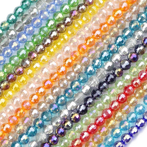 JHNBY 6mm 96 bola facetada cristal austriaco 50 Uds espaciadores redondas perlas para joyería de pulsera colgante accesorios DIY ► Foto 1/6