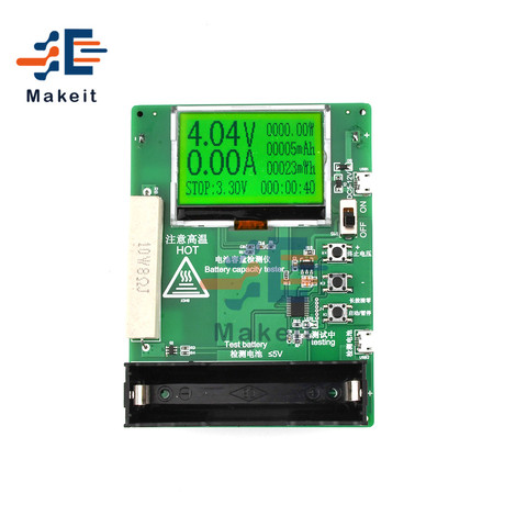 Probador de capacidad de batería de litio cc 5-12V 18650, módulo LCD, pantalla Digital, indicador de batería externa, medidor de Monitor de fuente de alimentación ► Foto 1/1