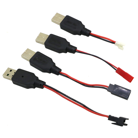 Cable cargador de batería de litio de 3,7 V, herramienta de Cable de carga USB a enchufe JST/SM/Futaba para Mini Dron cuadricóptero de control remoto ► Foto 1/6