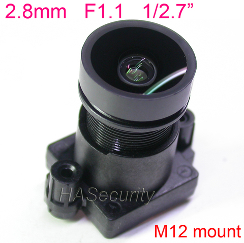 Lente especial para sensor de imagen IMX327, F1.1 StarLights 2,8mm, 3.0MP 1/2.7 