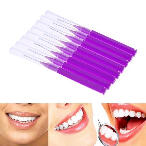 Paquete de 8 unidades de palillos de hilo Dental, cabezal de hilo Dental de plástico para higiene Dental, cepillo Interdental para limpieza, suministros de cuidado de la salud bucal ► Foto 1/6