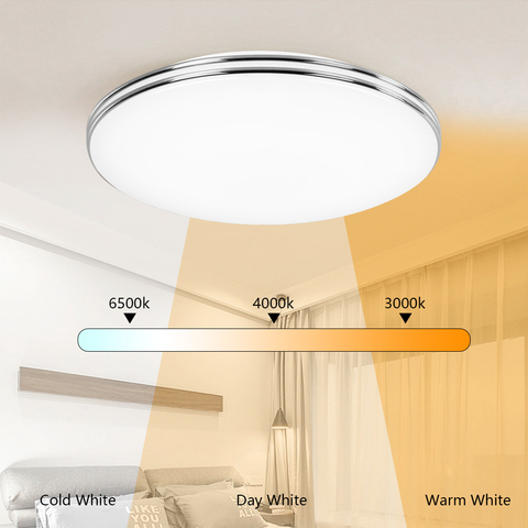 Ultra delgada luz de techo LED regulable lámpara moderna de LED, Panel de luz 12W/18W/24W/48W 220V dormitorio cocina de luz de Panel montada ► Foto 1/6